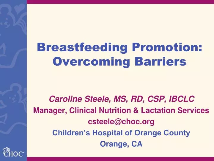 breastfeeding promotion overcoming barriers