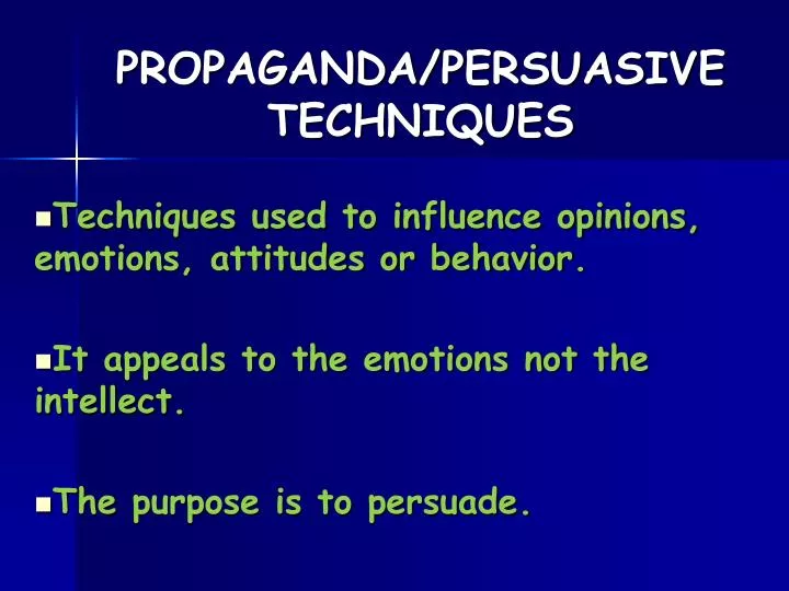 propaganda persuasive techniques