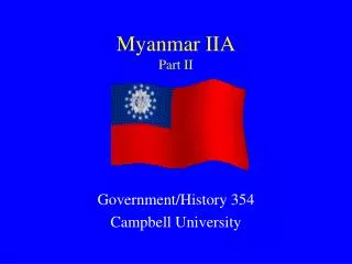 Myanmar IIA Part II