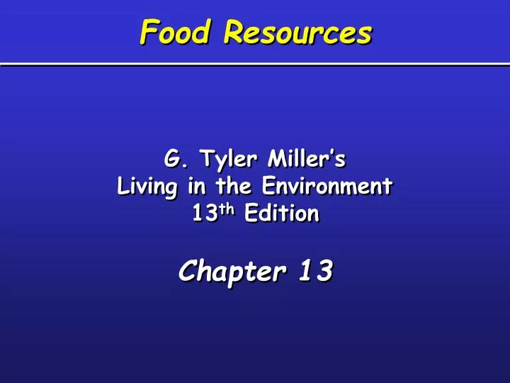 food resources