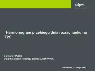 Harmonogram przebiegu dnia rozrachunku na T2S