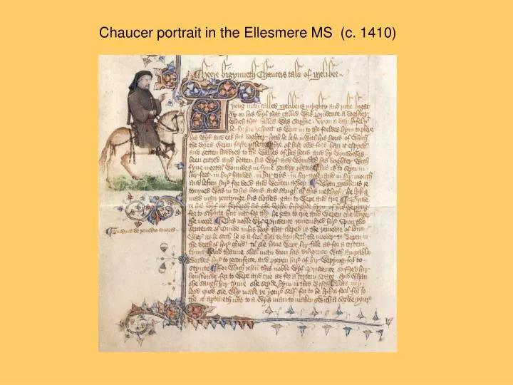 chaucer portrait in the ellesmere ms c 1410