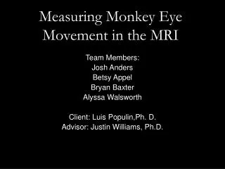 Measuring Monkey Eye Movement in the MRI