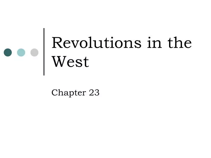 revolutions in the west