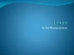 Lexan - slide 1