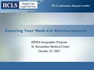 Ensuring Your Medi-Cal Reimbursement