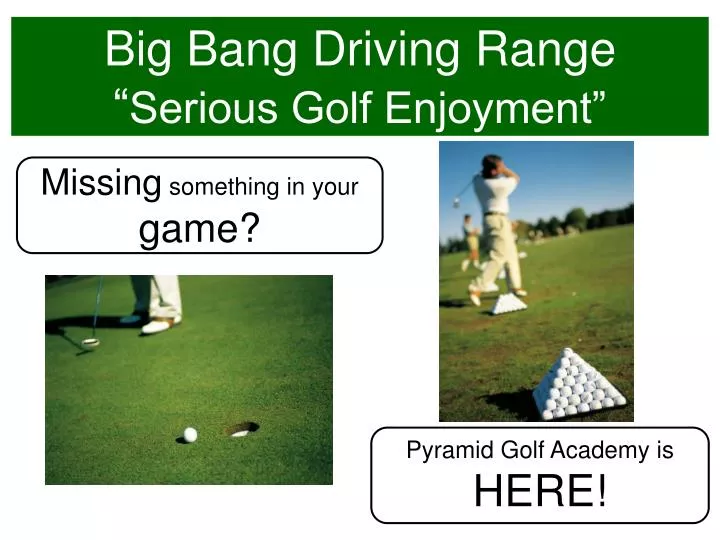 big bang driving range serious golf enjoyment