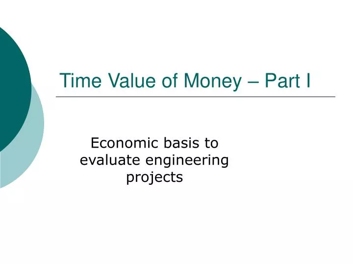 time value of money part i