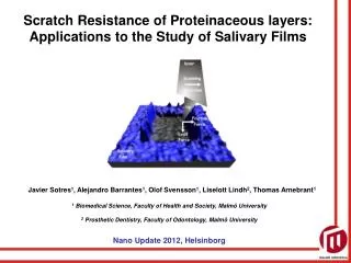Scratch Resistance of Proteinaceous layers: Applications to the Study of Salivary Films