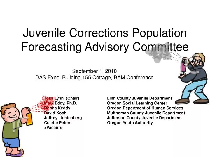 juvenile corrections population forecasting advisory committee