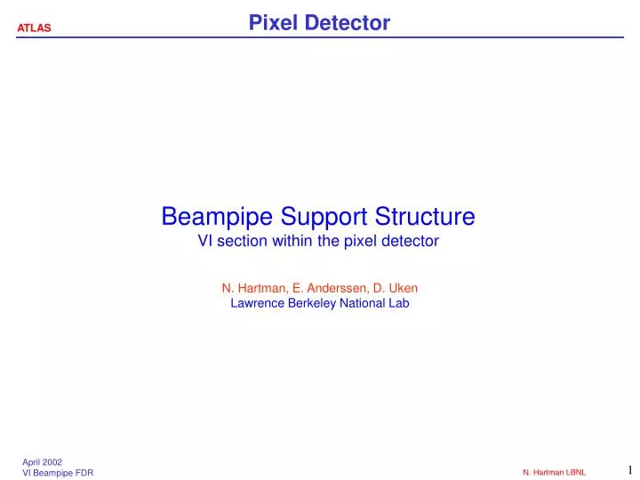 beampipe support structure vi section within the pixel detector