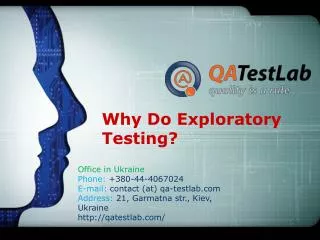 why do exploratory testing?