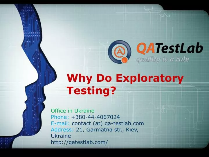 why do exploratory testing