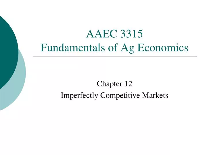 aaec 3315 fundamentals of ag economics