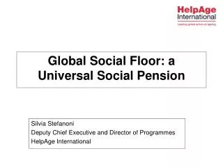 Global Social Floor: a Universal Social Pension