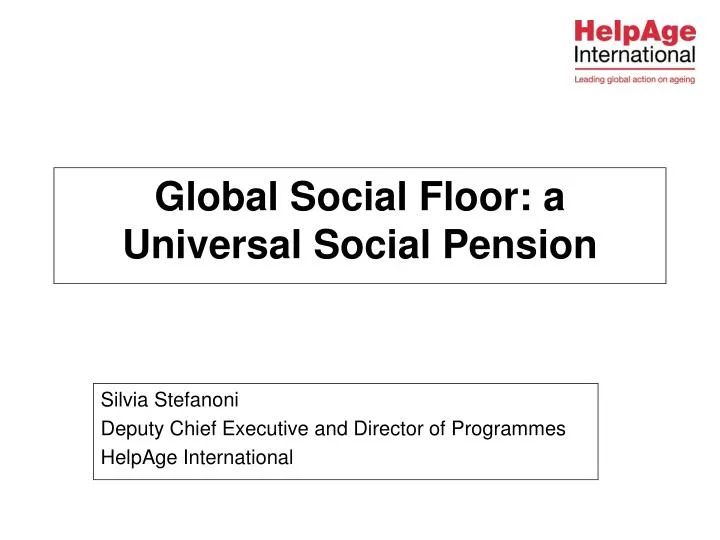 global social floor a universal social pension