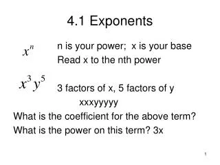 4.1 Exponents