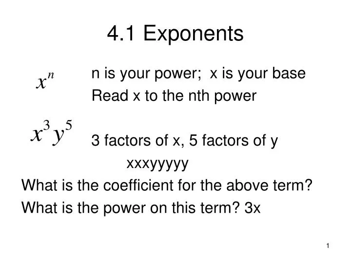4 1 exponents