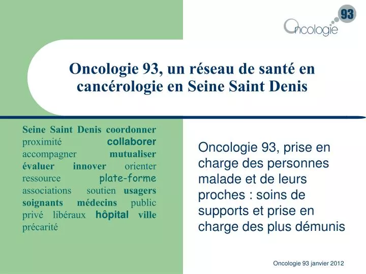 oncologie 93 un r seau de sant en canc rologie en seine saint denis