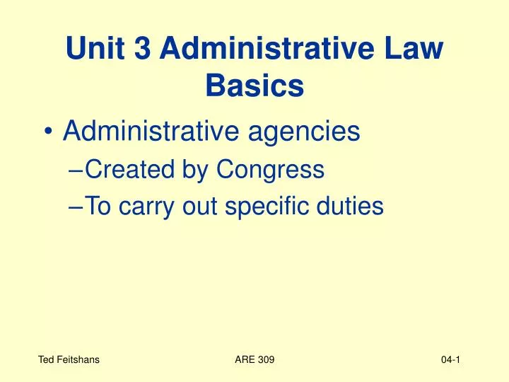 unit 3 administrative law basics