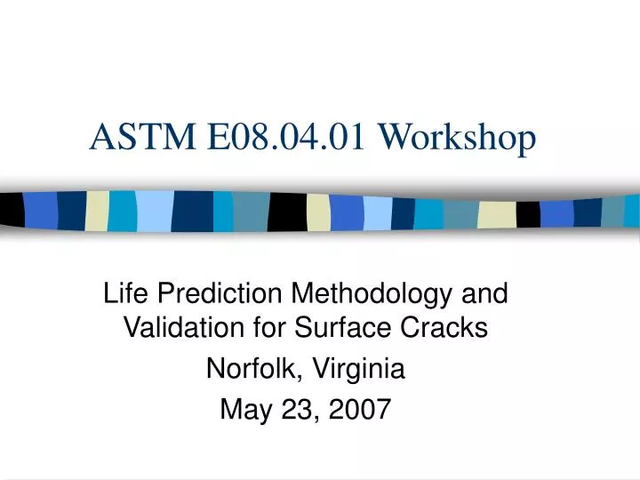 astm e08 04 01 workshop
