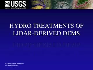 hydro treatments of lidar derived dems