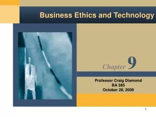 Business Ethics and Technology