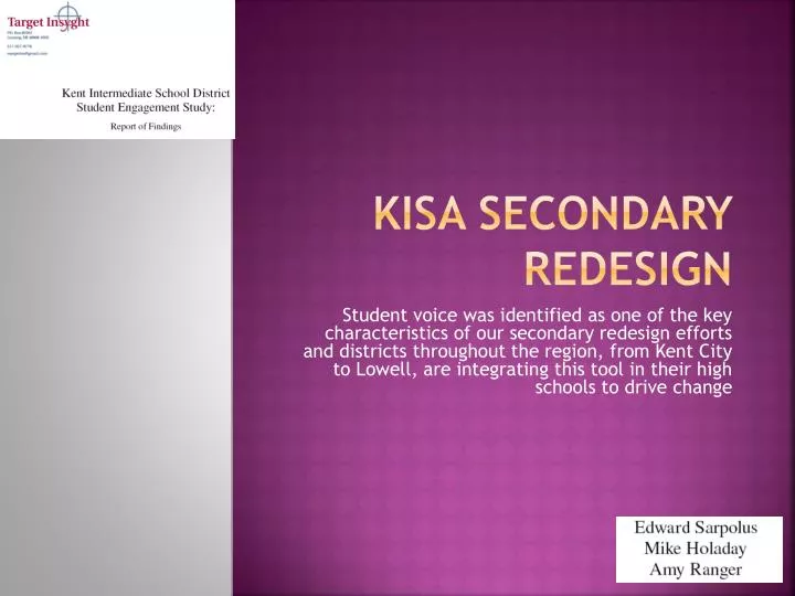 kisa secondary redesign