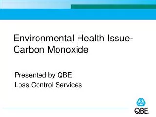 Environmental Health Issue- Carbon Monoxide