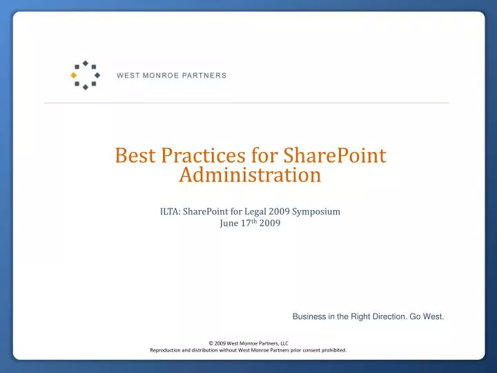 best practices for sharepoint administration