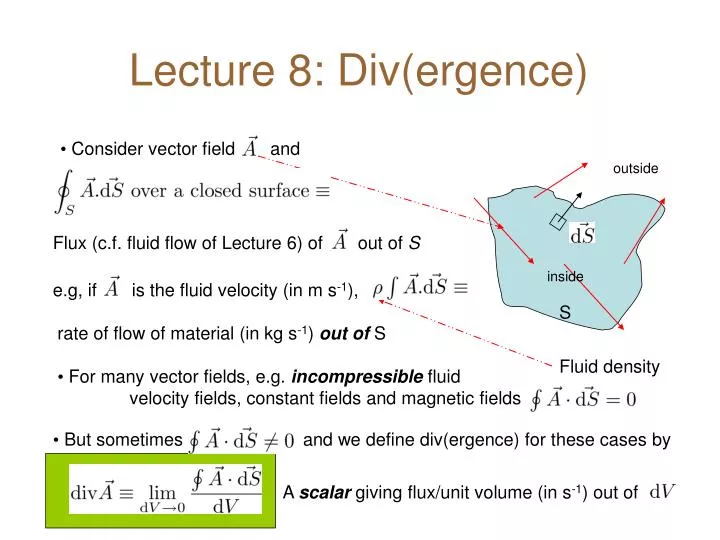 lecture 8 div ergence