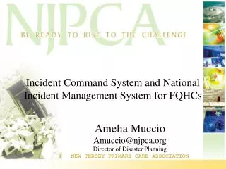 Incident Command System and National Incident Management System for FQHCs