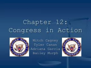 Chapter 12: Congress in Action