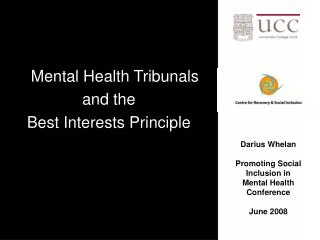 Mental Health Tribunals and the Best Interests Principle
