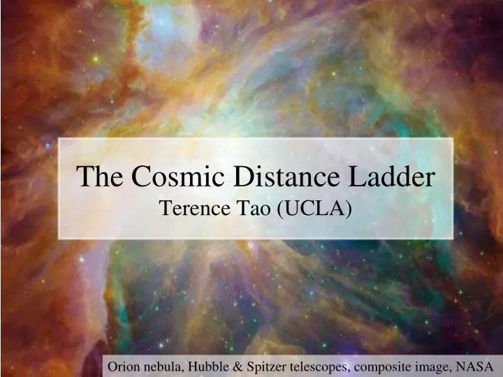 the cosmic distance ladder terence tao ucla