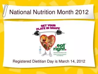National Nutrition Month 2012