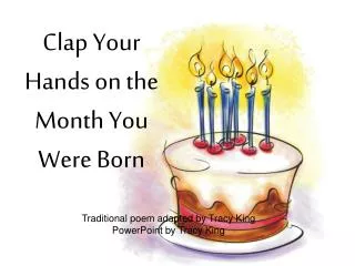 Clap Your Hands on the Month You Were Born
