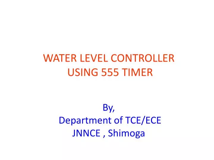 water level controller using 555 timer