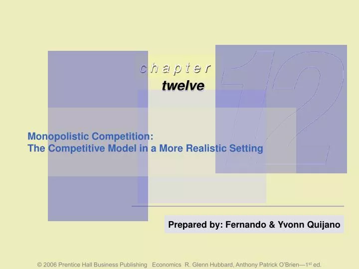 monopolistic competition the competitive model in a more realistic setting