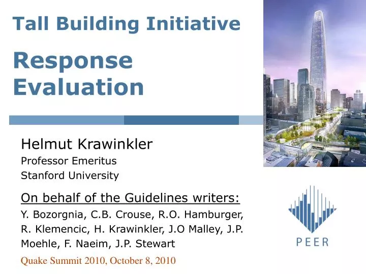 tall building initiative response evaluation