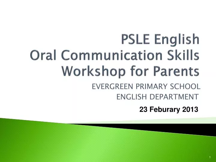 psle english oral communication skills workshop for parents