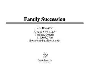 Family Succession