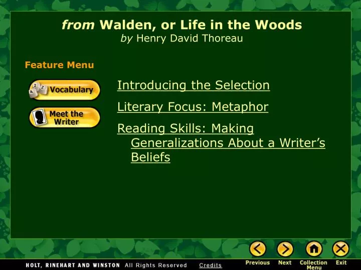 from walden or life in the woods by henry david thoreau