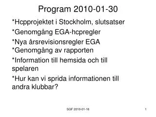 Program 2010-01-30