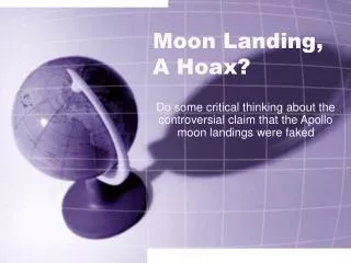 Moon Landing, A Hoax?