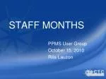 STAFF MONTHS - slide 1