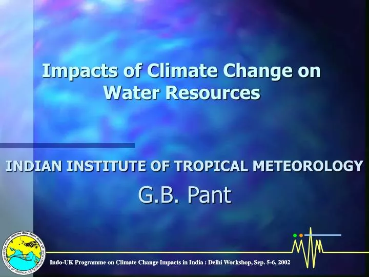 impacts of climate change on water resources