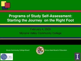 Programs of Study Self-Assessment: Starting the Journey on the Right Foot