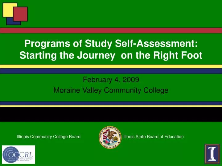 programs of study self assessment starting the journey on the right foot