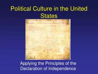 Political Culture in the United States